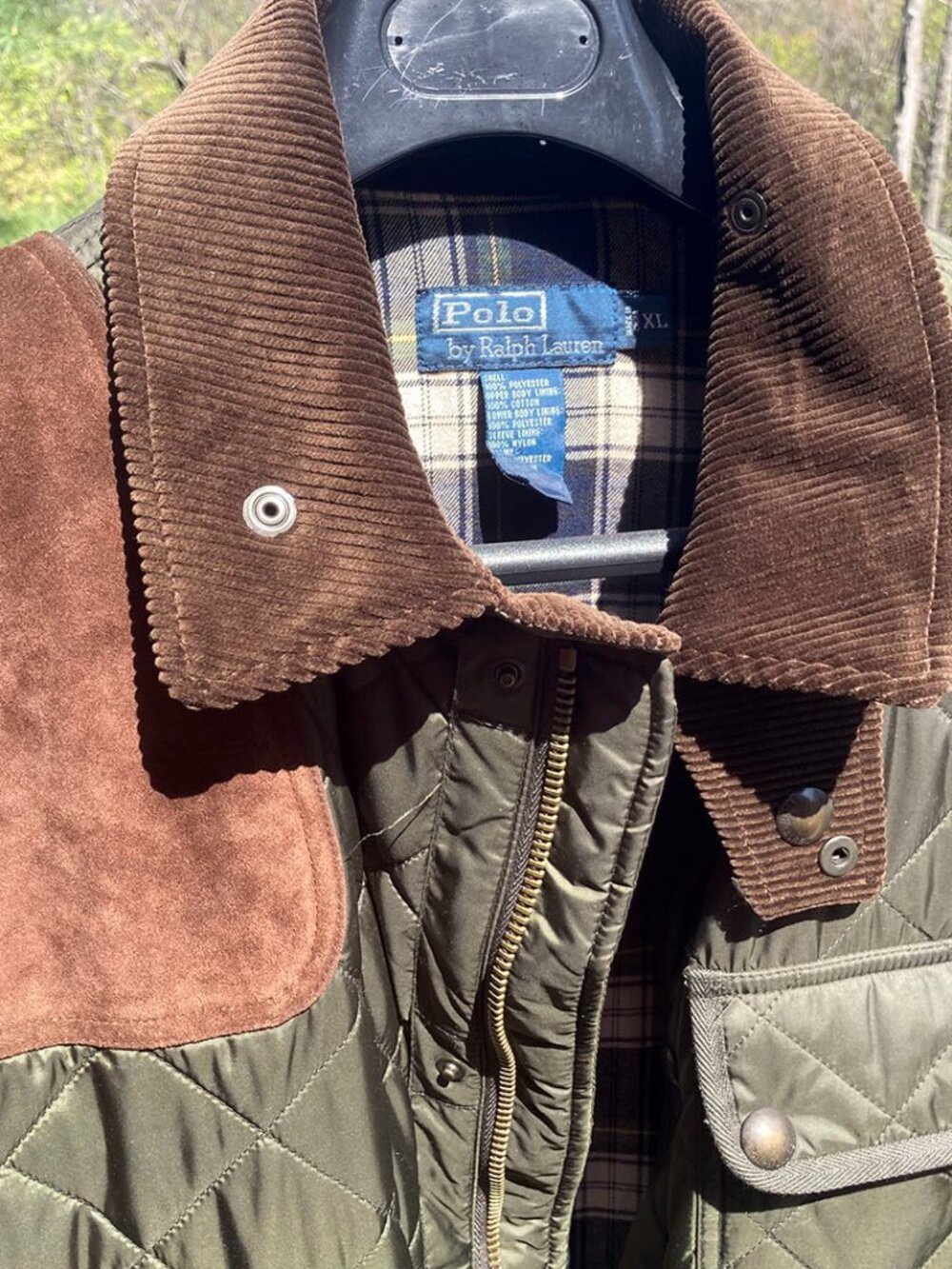 Polo Ralph Lauren Quilted Barn Puffer Jacket , Corduroy Accents, Extra Large, XL - Picture 11 of 12